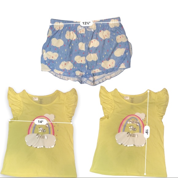 Dream life pyjama set for girl size medium (M) blue and yellow, living the dream - Picture 5 of 8